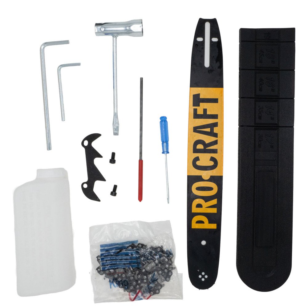 Бензопила Procraft GS50(1ш+л) + Олива 2T 1л + Олива для ланцюга Procraft 1л