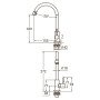 Змішувач KT 1/2" монокран на гайці SS AQUATICA KT-1G170P (9722601)
