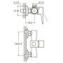 Змішувач HK Ø35 для душу AQUATICA HK-1D130C (9732300)