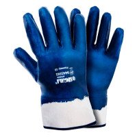 Рукавички трикотажні з нітриловим покриттям (сині краги) SIGMA (9443361)
