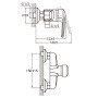 Змішувач HM Ø40 для душу AQUATICA HM-1D131C (9736300)
