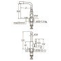 Змішувач KT Ø35 для раковини Г-гуска на гайці SS AQUATICA KT-1A370P (9722021)